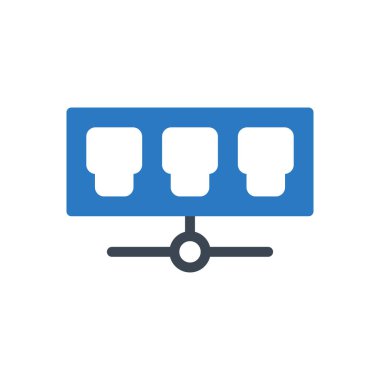 bağlantı vektörü renk simgesi