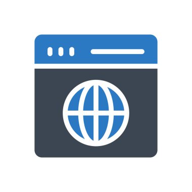İnternet vektör renk simgesi