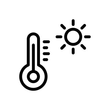 Termometre Vektör İnce çizgi simgesi