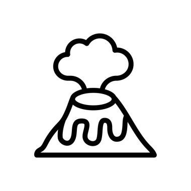 ateş vektörü ince çizgi simgesi