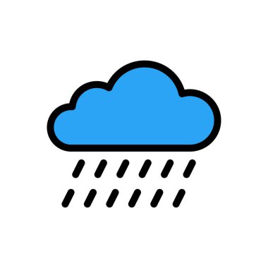 bulut vektörü düz renk simgesi