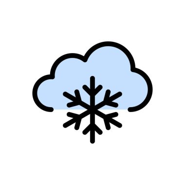 kar vektörü düz renk simgesi