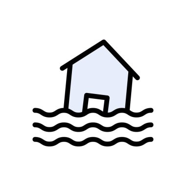 afet vektörü düz renk simgesi