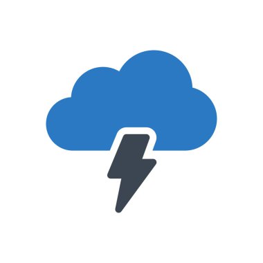 fırtına vektörü renk simgesi