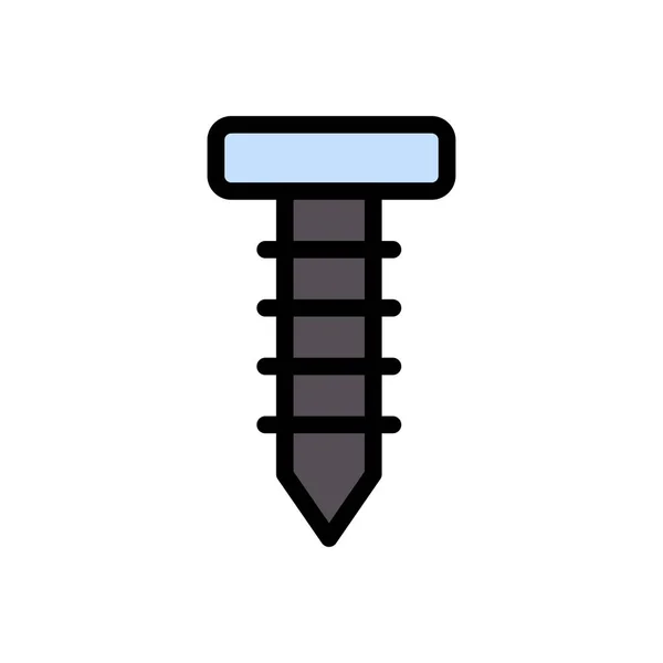 Nagelvektor Flache Farbe Symbol — Stockvektor