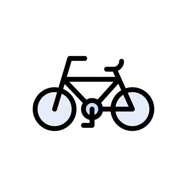 Fiets Vector Platte Kleur Pictogram — Stockvector