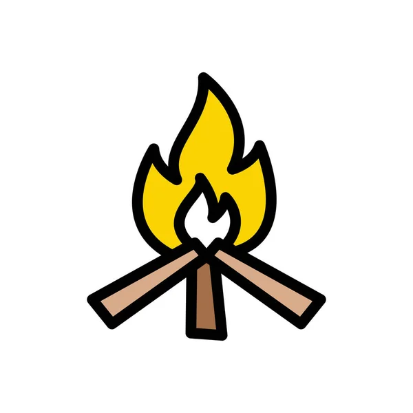 Holz Vektor Flache Farbe Symbol — Stockvektor