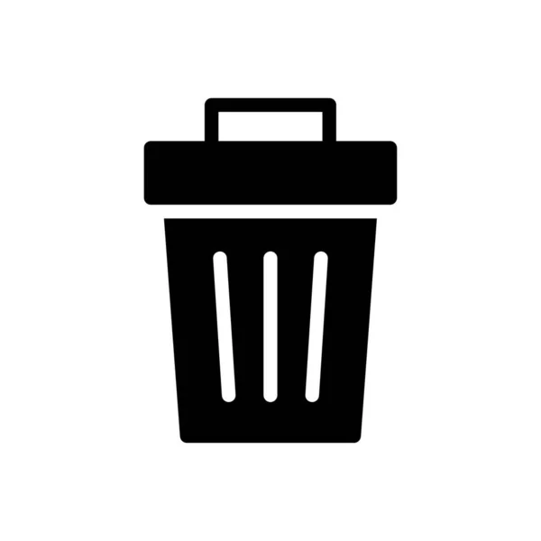 Garbage Vector Glyph Flaches Symbol — Stockvektor