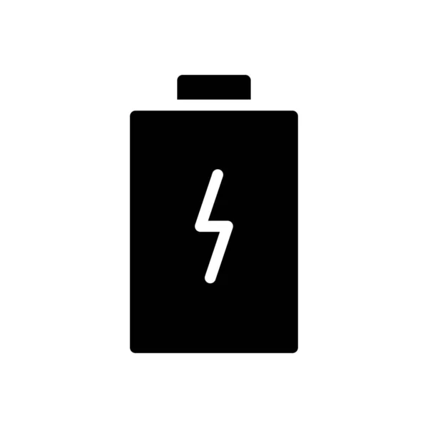Power Vector Glyph Flaches Symbol — Stockvektor