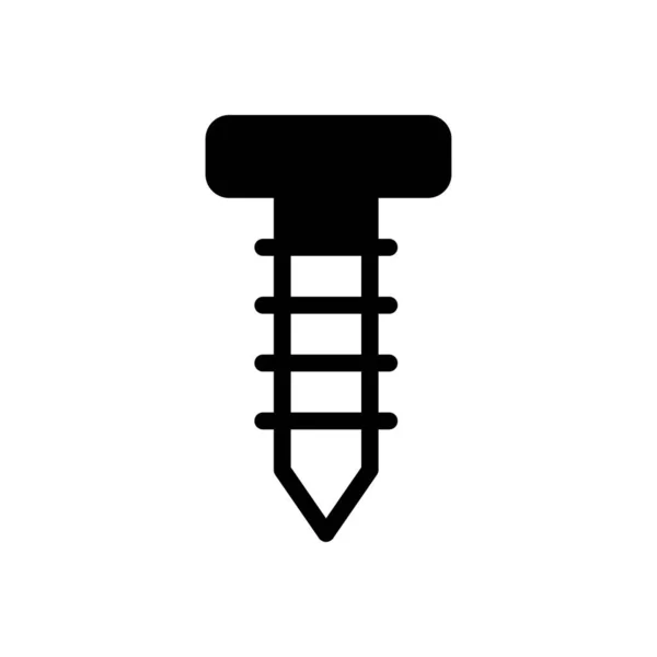 Nail Vector Glyph Flat Icon — Stock Vector