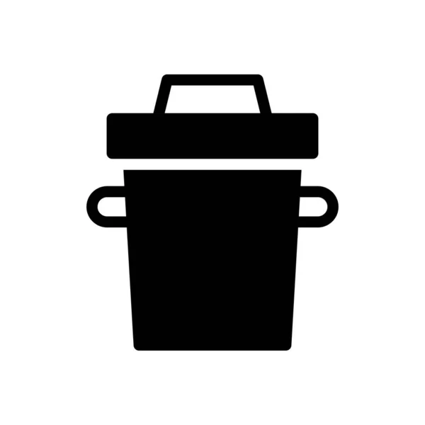 Vuilnisbak Vector Hiëroglief Plat Pictogram — Stockvector