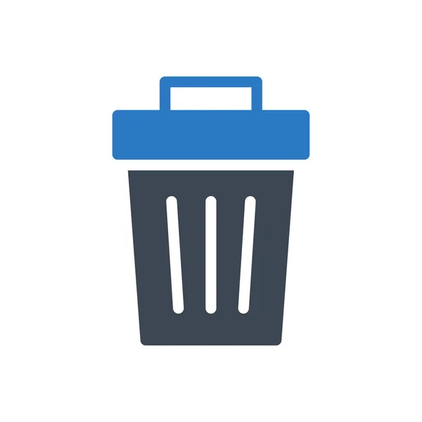 Garbage Vector Glyph Color Icon — Stock Vector