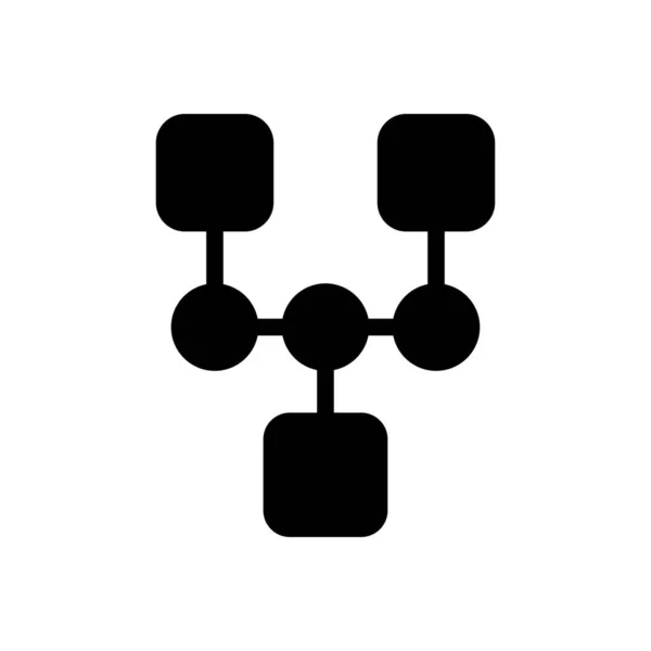 Connection Vector Glyph Flat Icon — Stock Vector