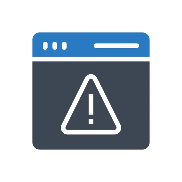 Alert Vector Glyph Color Icon — Stock Vector