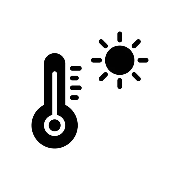 Termometre Vektör Glifleri Düz Simge — Stok Vektör