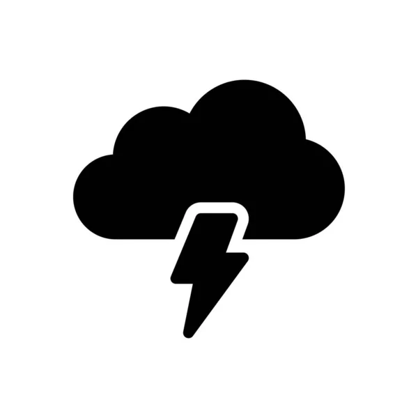 Storm Vector Hiëroglief Plat Pictogram — Stockvector