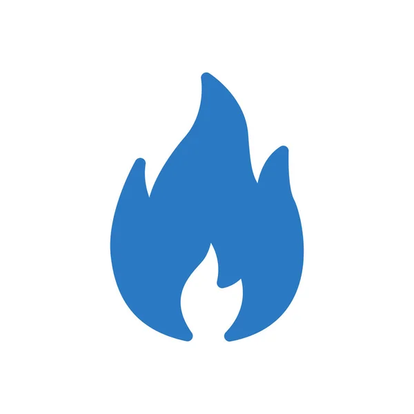 Flammenvektor Glyphen Farbsymbol — Stockvektor