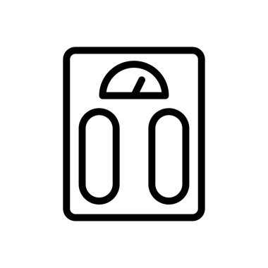 metre vektörü ince çizgi simgesi