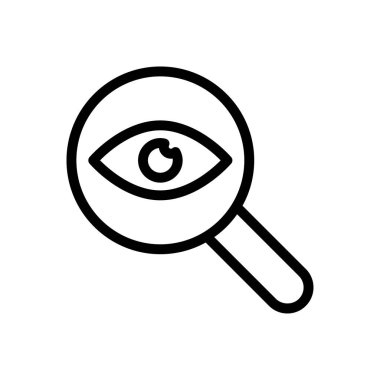 Arama vektörü ince çizgi simgesi