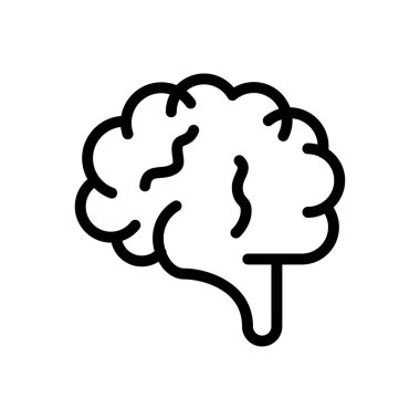 Zihin vektörü ince çizgi simgesi