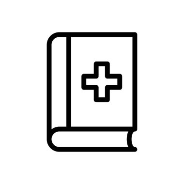 kitap vektörü ince çizgi simgesi