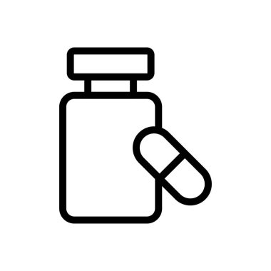 uyuşturucu vektörü ince çizgi simgesi