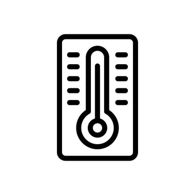 sıcaklık vektörü ince çizgi simgesi