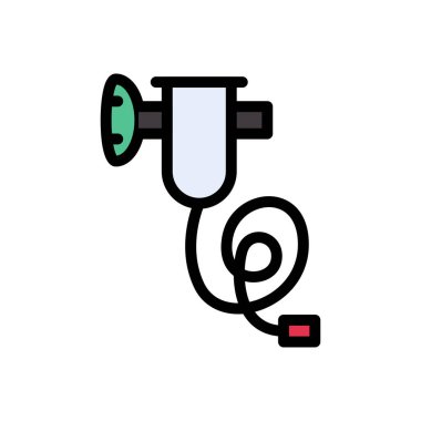 tıbbi vektör düz renk simgesi