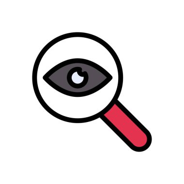 arama vektörü düz renk simgesi