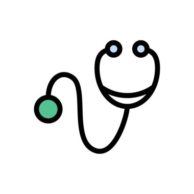 doktor vektörü düz renk simgesi