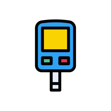 tıbbi vektör düz renk simgesi