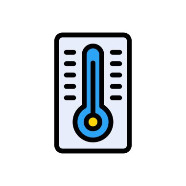 sıcaklık vektörü düz renk simgesi