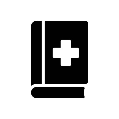 kitap vektörü glyph düz simgesi