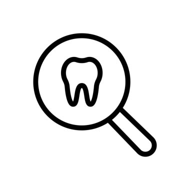 Büyüteç vektör ince çizgi simgesi