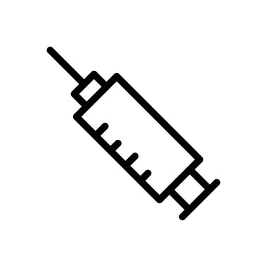 Aşı vektörü ince çizgi simgesi