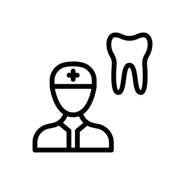 doktor vektör ince çizgi simgesi