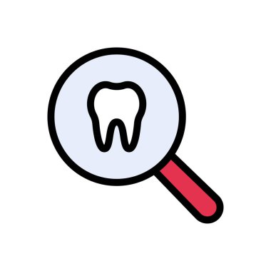 Büyüteç vektör düz renk simgesi