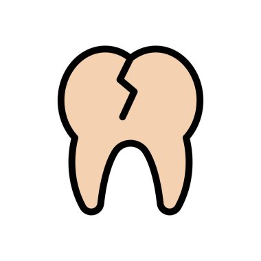 bozuk vektör düz renk simgesi