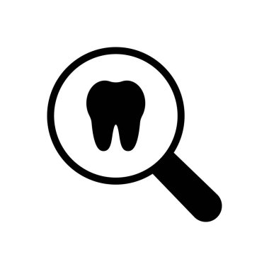 Büyüteç vektör glifleri düz simge