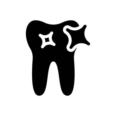 diş vektörü düz simgesi