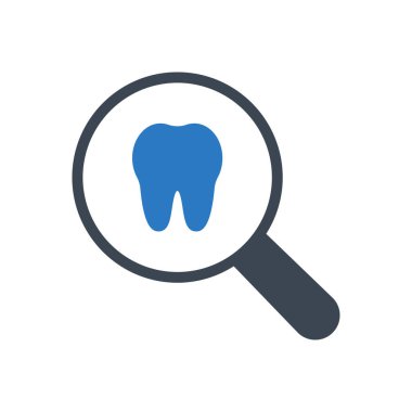 Büyüteç vektör kabartma renk simgesi