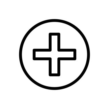 sağlık vektörü ince çizgi simgesi