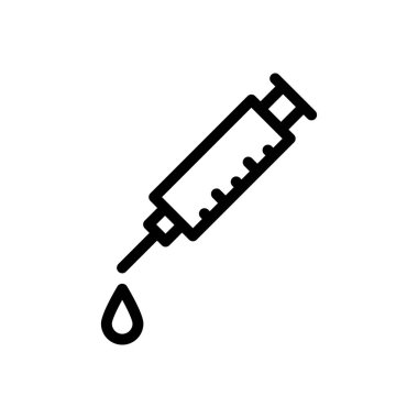 Şırınga vektörü ince çizgi simgesi