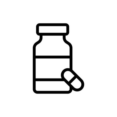 uyuşturucu vektörü ince çizgi simgesi