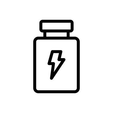 güç vektörü ince çizgi simgesi