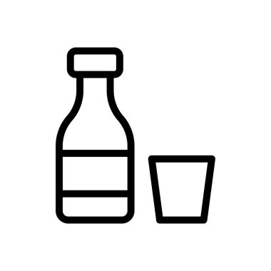 içecek vektör ince çizgi simgesi