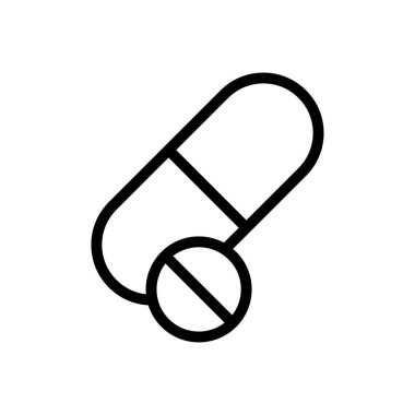 uyuşturucu vektörü ince çizgi simgesi