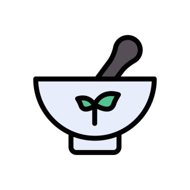 pestle vektör düz renk simgesi