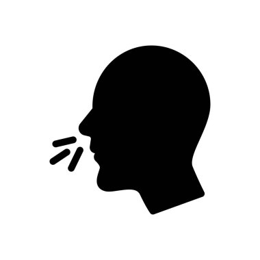 Öksürük vektörü renk simgesi