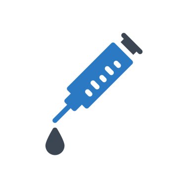 Şırınga vektörü renk simgesi